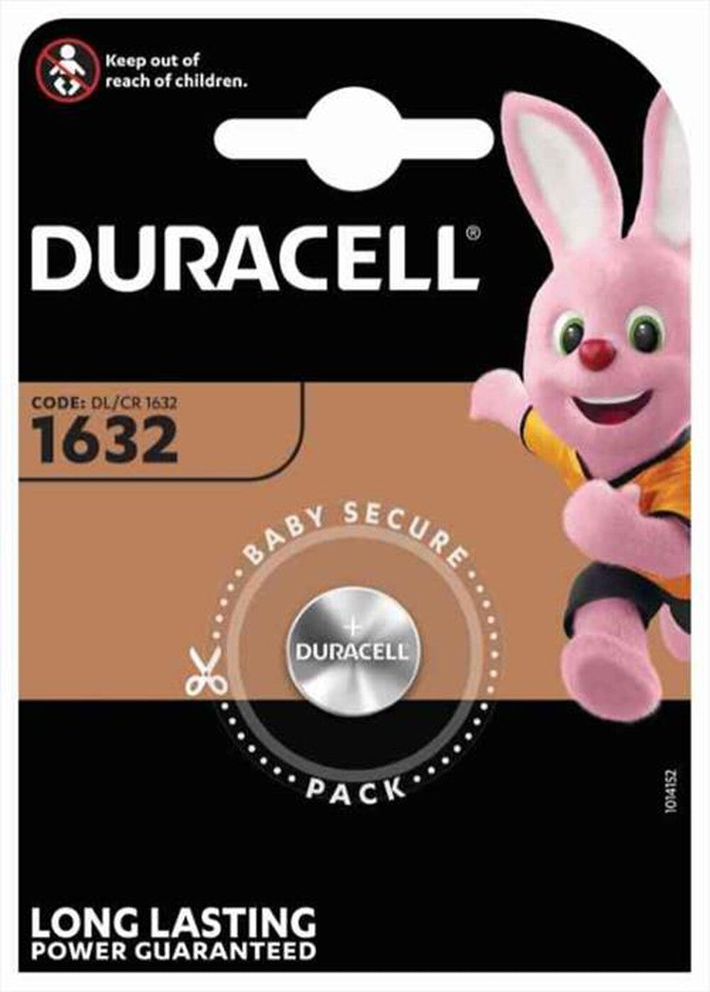 DURACELL LONG LASTING POWER CODE: 1632 DL/CR 1632 3V 1PZ