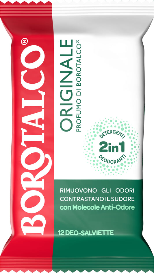 BOROTALCO DEO-SALVIETTE 2IN1 12PZ ORIGINALE PROFUMO DI BOROTALCO