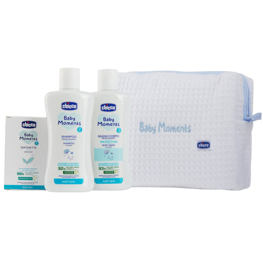 CHICCO BABY MOMENTS 0M+ BEAUTY SET AZZURRO
