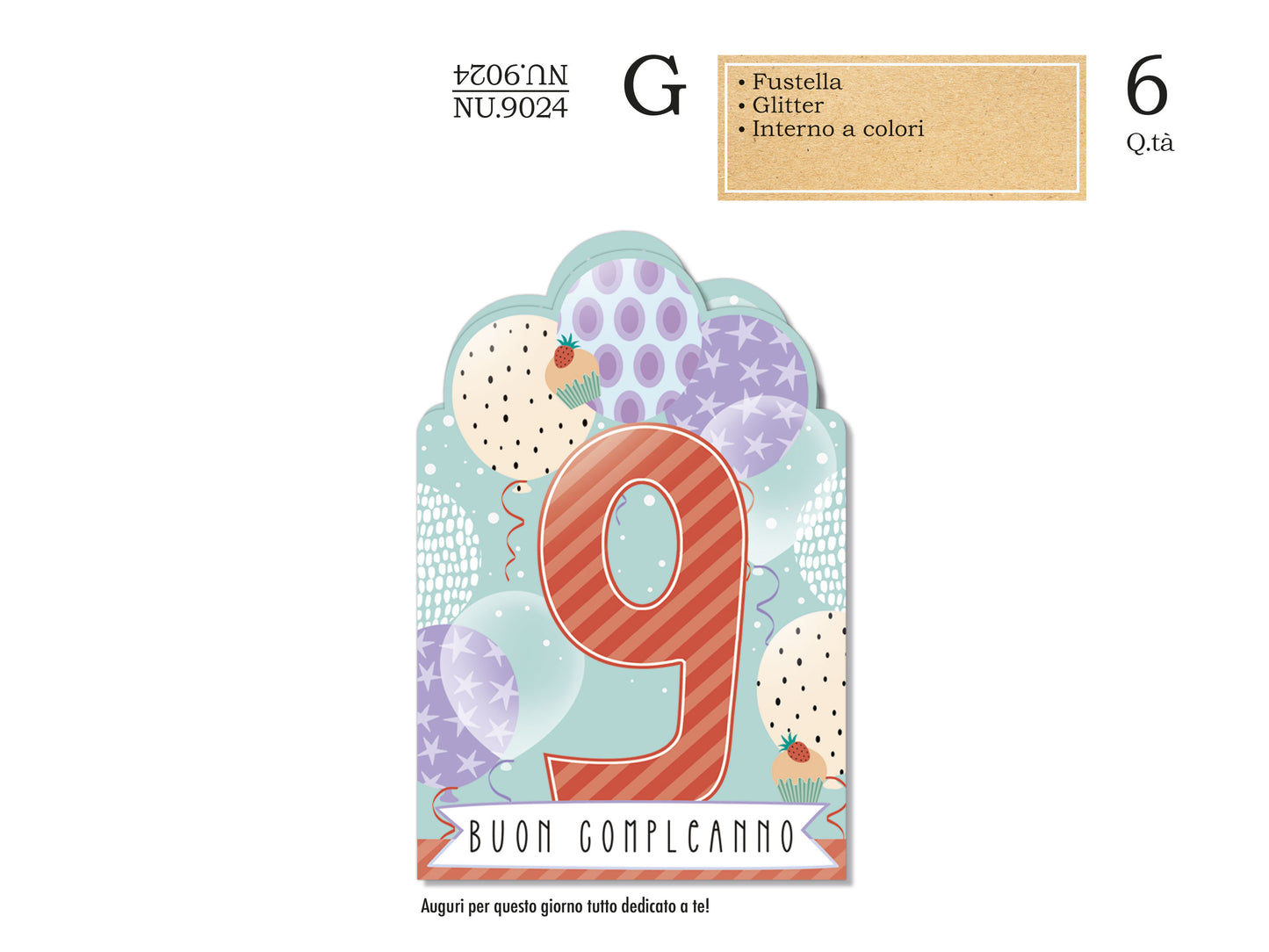 CROMO NB BIGLIETTO NUMERO 9 NU.9024