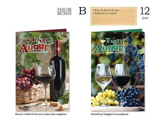 CROMO NB MINI BIGLIETTO COMPLEANNO MASCHILE 8,5X13,5 BC.9143