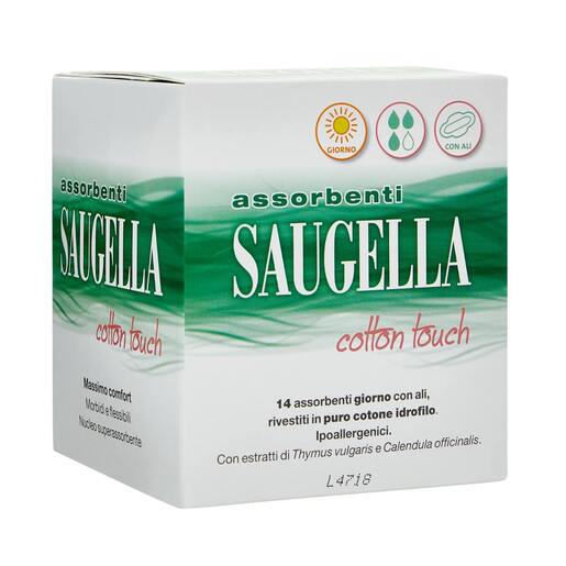 SAUGELLA COTTON TOUCH ASSORBENTI GIORNO CON ALI X14