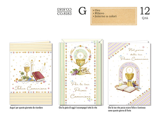 CROMO NB BIGLIETTO COMUNIONE CO.8183