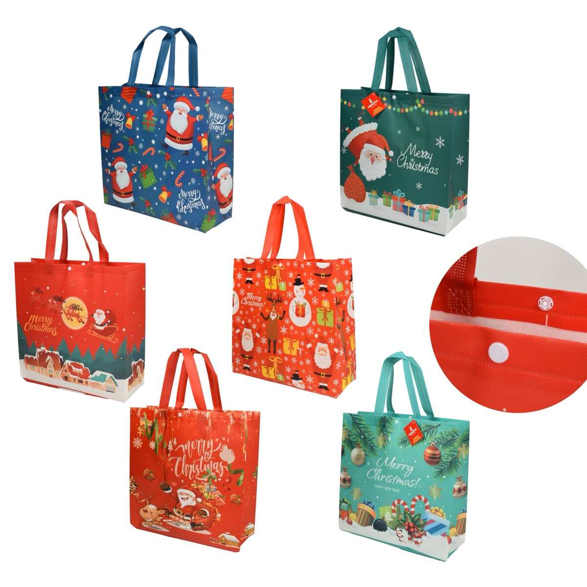 KASAVIVA NATALE CHRISTMAS SHOPPING BAG CM.40X15X39