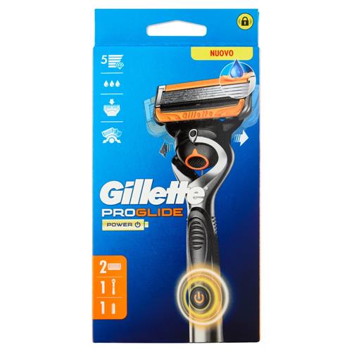 GILLETTE FUSION PROGLIDE POWER FLEXBALL RASOIO + 2 RICARICHE