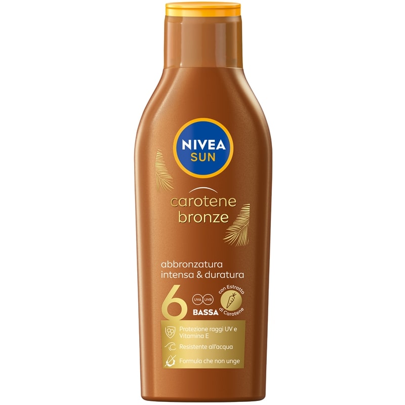 NIVEA SUN CAROTENE BRONZE LATTE SOLARE 200ML SPF 6