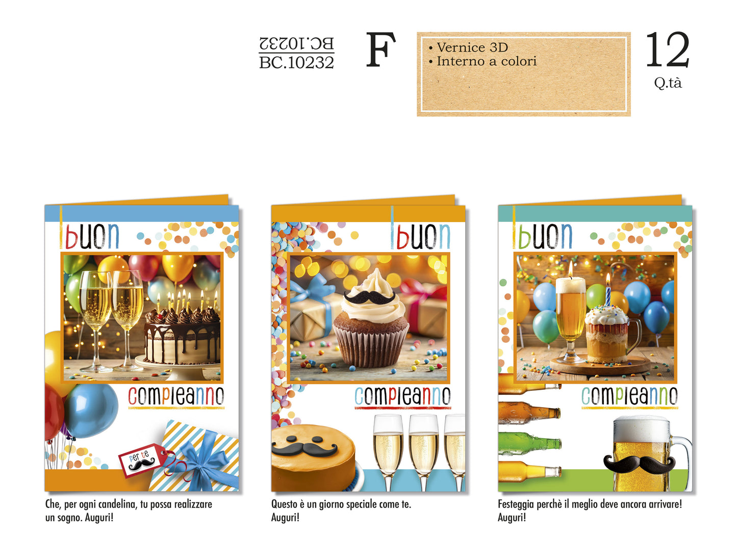 CROMO NB BIGLIETTO COMPLEANNO UOMO BC.10232