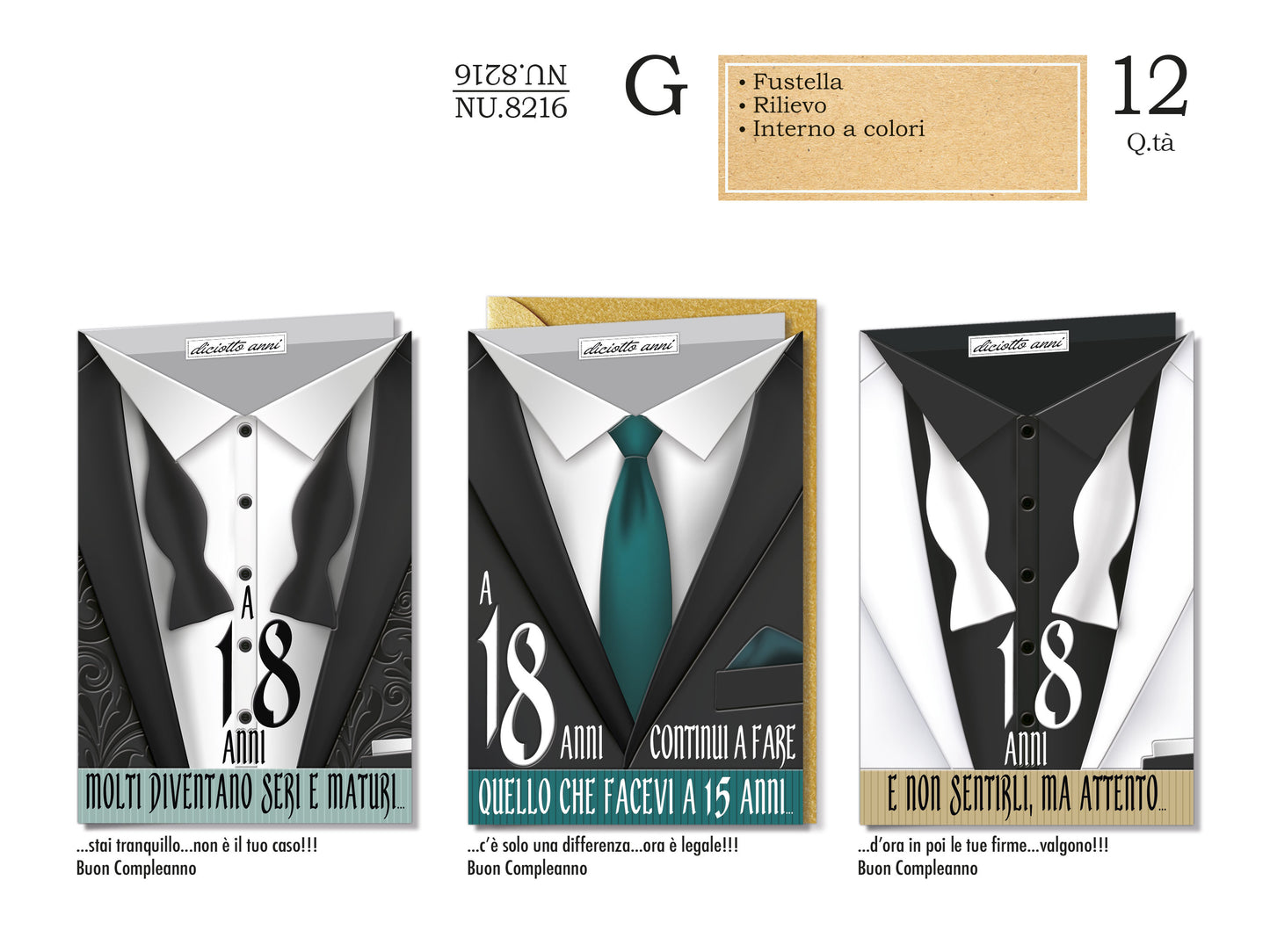 CROMO NB BIGLIETTO 18 ANNI SMOKING NU.8216