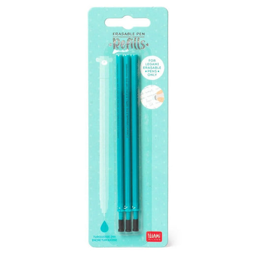 LEGAMI MILANO 3 REFILL PENNA GEL CANCELLABILE INCHIOSTRO TURCHESE