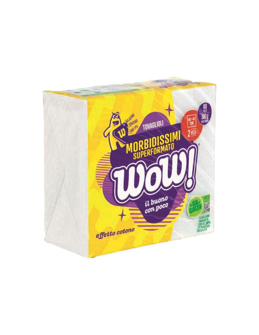 WOW TOVAGLIOLI DOPPIOVELO MORBIDISSIMI 38X38 80PZ