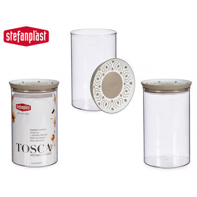 STEFANPLAST L.TOSCA BARATTOLO ERMETICO TONDO 1,2LT TORTORA
