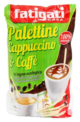 FATIGATI PALETTINE CAPPUCCINO E CAFFE' IN LEGNO 110MMX6MMX1,3MM 100PZ