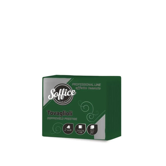 SOFFICE 50 TOVAGLIOLI DOPPIOVELO PRESTIGE 24X24 VERDE FORESTA