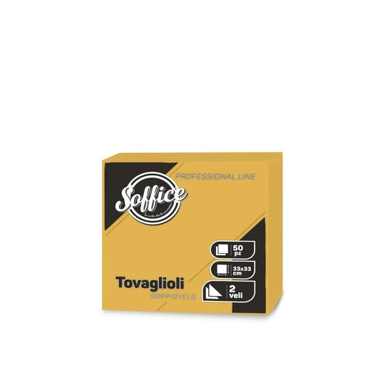SOFFICE 50 TOVAGLIOLI DOPPIOVELO 33X33 GIALLO MAIS