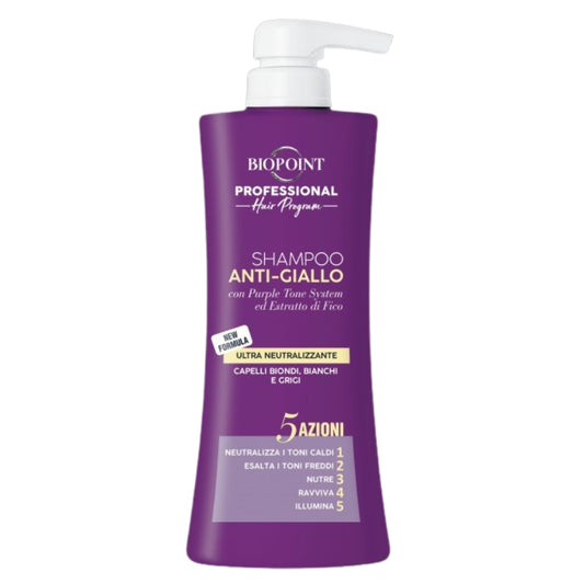 BIOPOINT SHAMPOO 400ML ANTI-GIALLO ULTRA NEUTRALIZZANTE CAPELLI BIONDI,BIANCHI E GRIGI