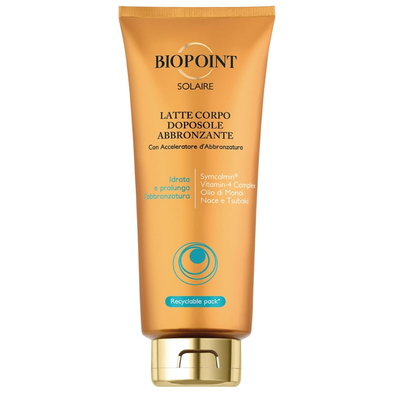 BIOPOINT SOLAIRE LATTE CORPO DOPOSOLE ABBRONZANTE 400ML CON ACCELERATORE D'ABBRONZATURA