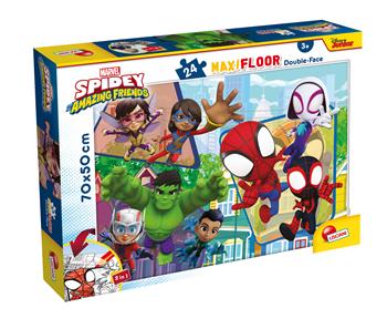 LISCIANI SPIDEY AMAZING FRIENDS PUZZLE MAX FLOOR 3+ 24 PZ DOUBLE FACE 70X50