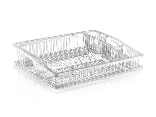 ARBEMA DUNYA SCOLAPIATTI CON VASSOIO PLASTICA CM.39X31X8 TRASPARENTE