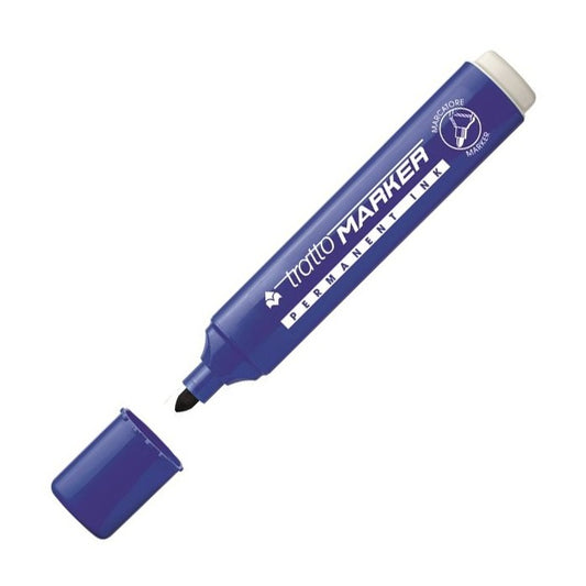 TRATTO MARKER INCHIOSTRO PERMANENTE BLU PUNTA TONDA