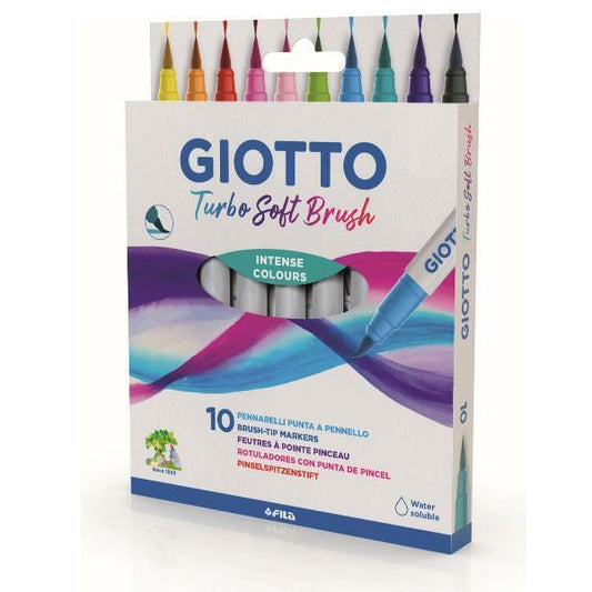 GIOTTO TURBO SOFT BRUSH 10 PENNARELLI PUNTA PENNELLO