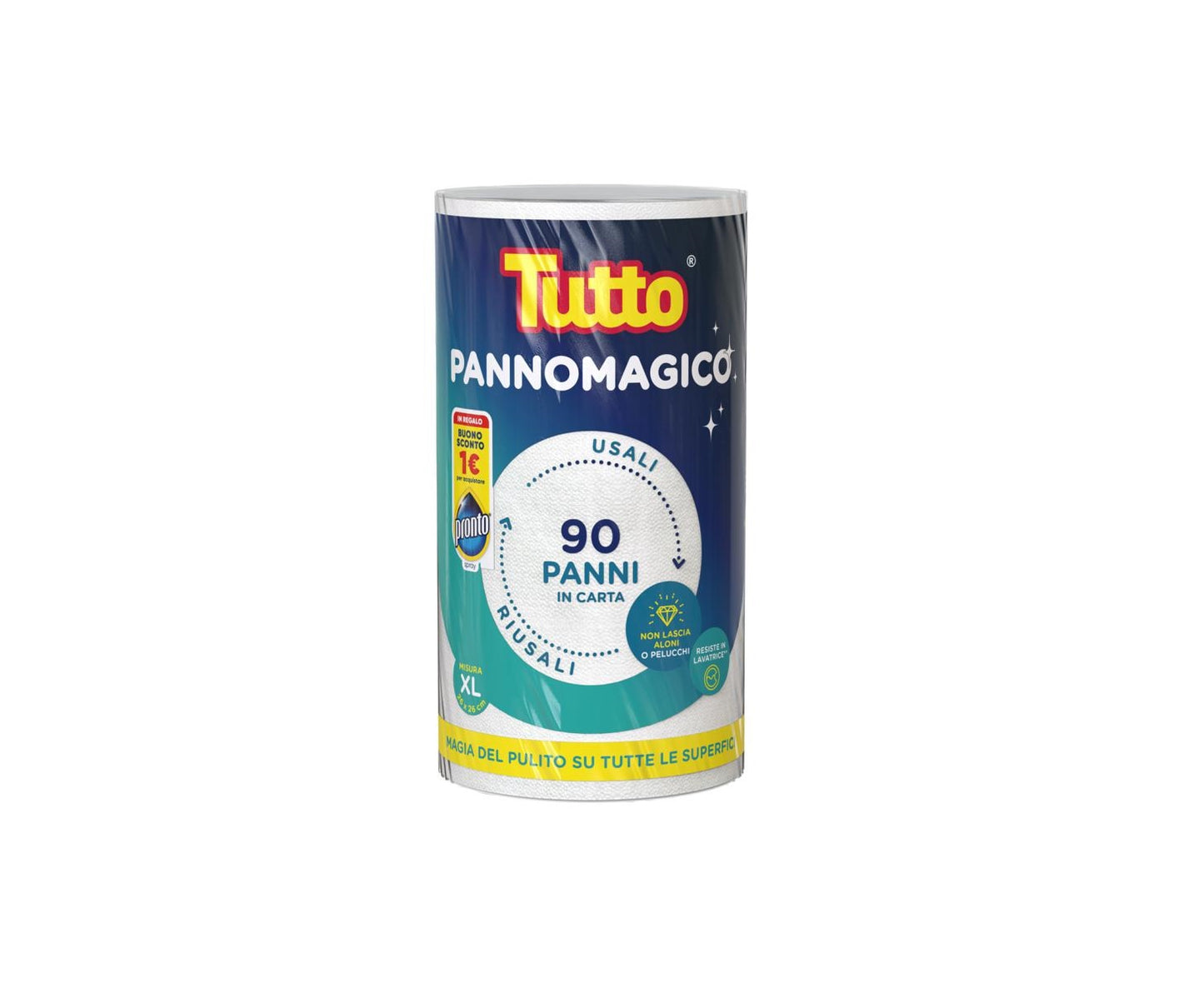 TUTTO PANNOMAGICO 1 ROTOLO 90 PANNI XL CM.30X26