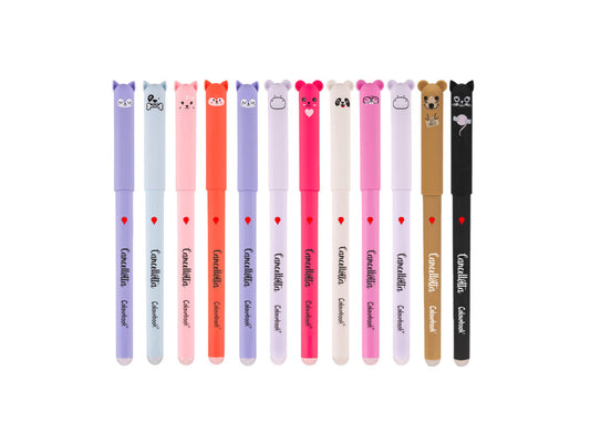 COLOURBOOK PENNA CANCELLOTTA GEL ROSSO FANTASIA