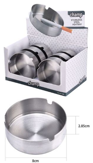 CHAMP POSACENERE DA TAVOLO IN ACCIAIO TONDO 8 CM