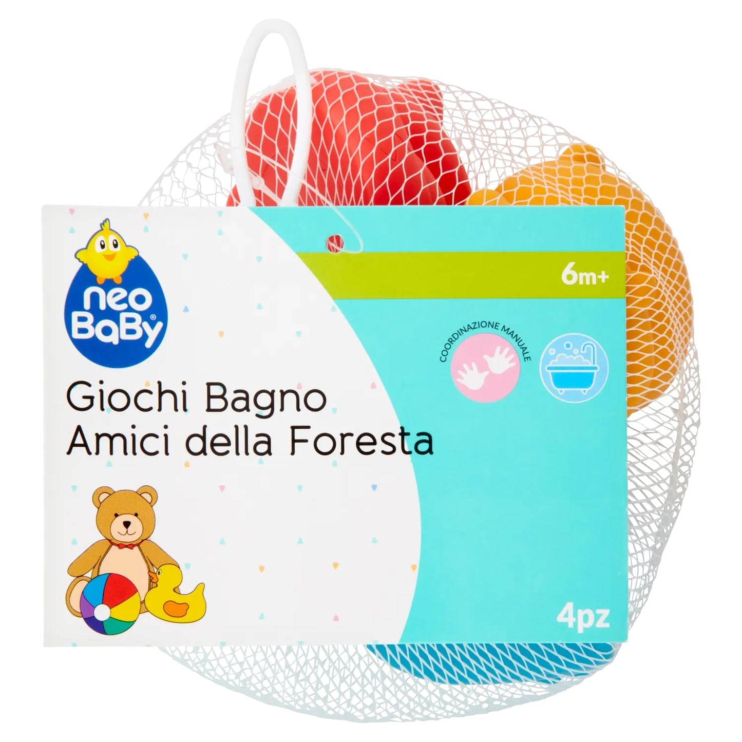 NEOBABY GIOCHI BAGNO AMICI DELLA FORESTA 6M+ 4PZ