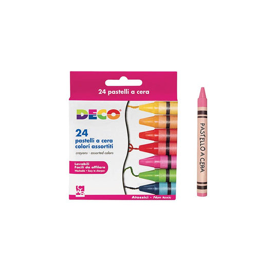 CWR DECO RUMBA 24 PASTELLI A CERA COLORI ASSORTITI