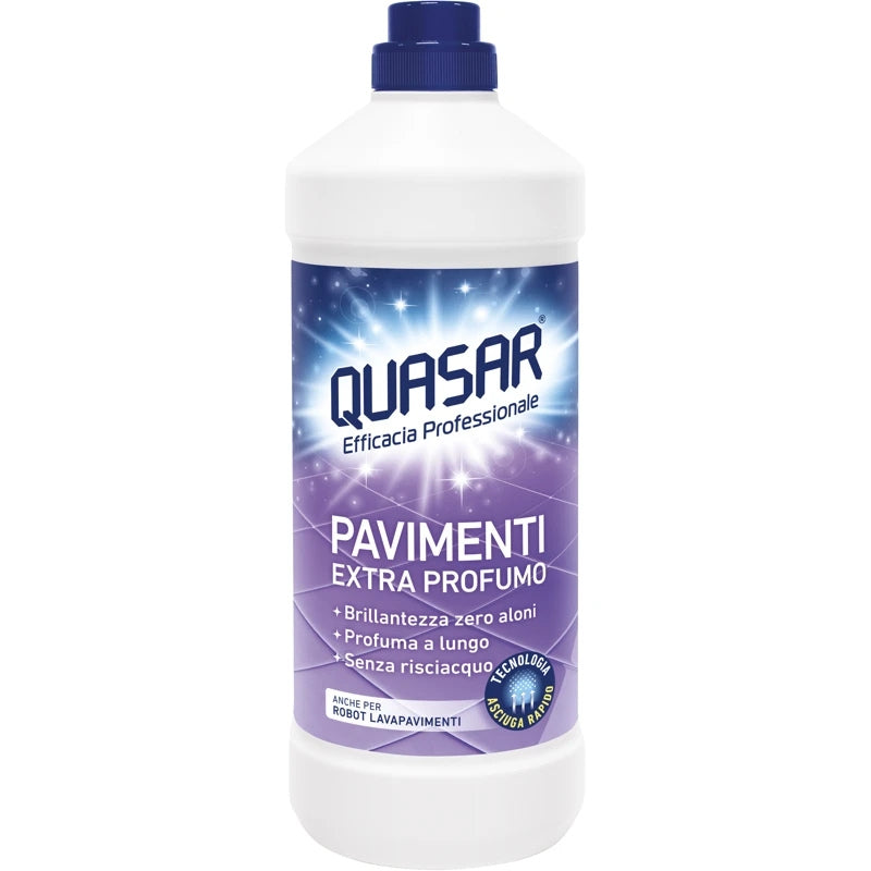 QUASAR PAVIMENTI 1L EXTRA PROFUMO ANCHE PER ROBOT LAVAPAVIMENTI