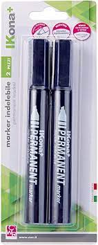 IKONA+ PERMANENT MARKER NERO 2PZ PUNTA TONDA