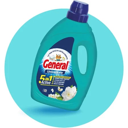 GENERAL LAVATRICE LIQUIDO 60LAV. 2,4L 5IN1 ACTIVE UNIVERSALE
