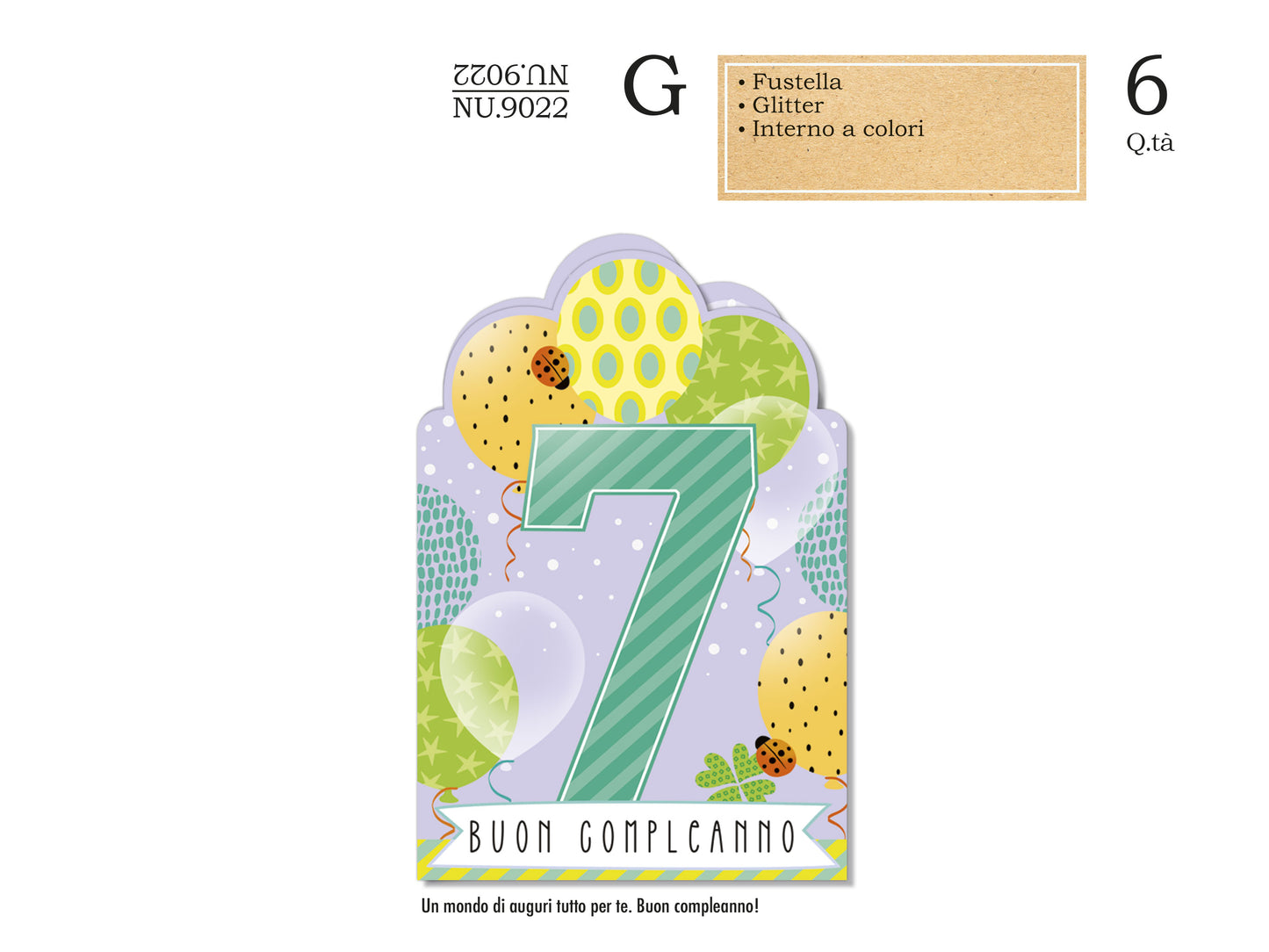 CROMO NB BIGLIETTO NUMERO 7 NU.9022