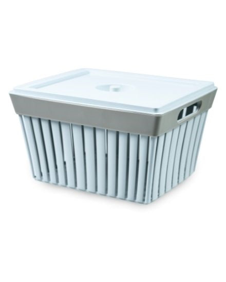 ECOPLAST DOGA VASCHETTA CON COPERCHIO CM. 27,5 x 22,5 x 16 BIANCO
