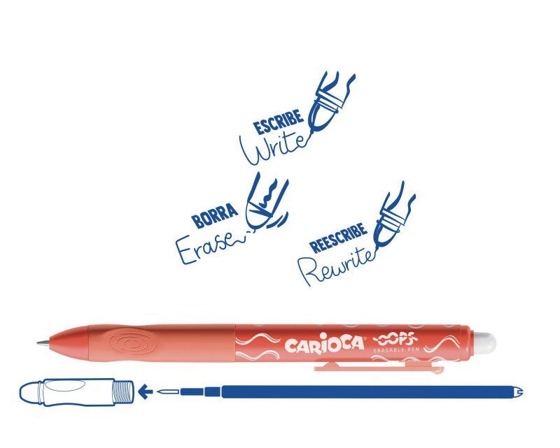 CARIOCA OOPS PENNA CANCELLINA SCATTO RICARICABILE ROSSA