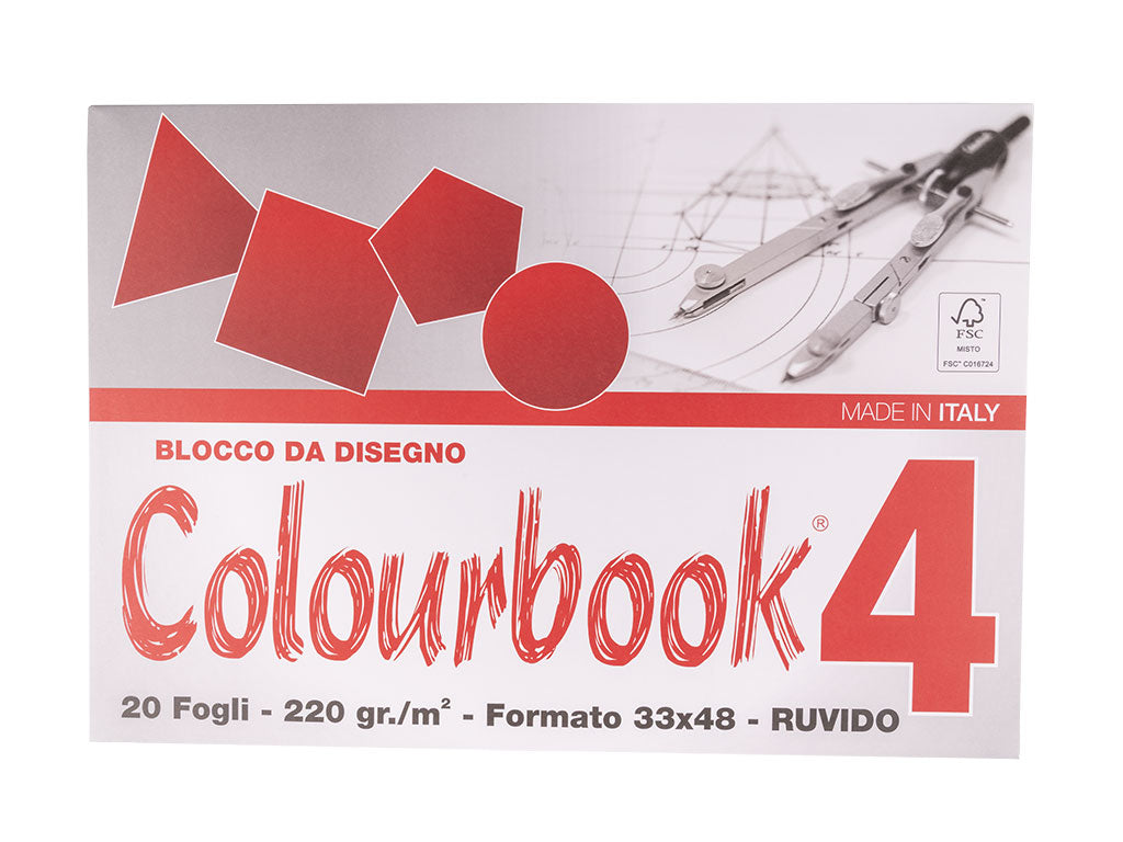 COLOURBOOK BLOCCO DA DISEGNO C4 20 FOGLI 220GR/M2 33X48 RUVIDO