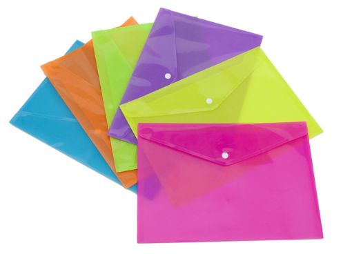 POOL OVER ARCHIVIA BUSTA CON BOTTONE A4 COLORATE ARCHIVIA