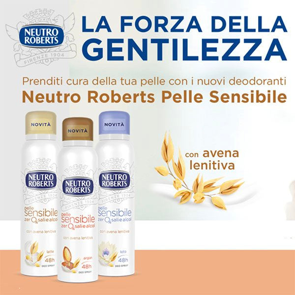 NEUTRO ROBERTS DEO SPRAY 150ML PELLE SENSIBILE CON AVENA LENITIVA ARGAN