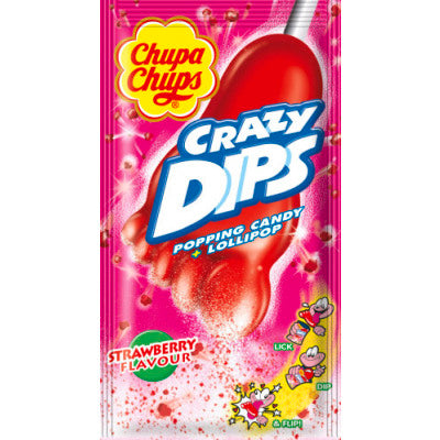 CHUPA CHUPS CRAZY DIPS STRAWBERRY 14G