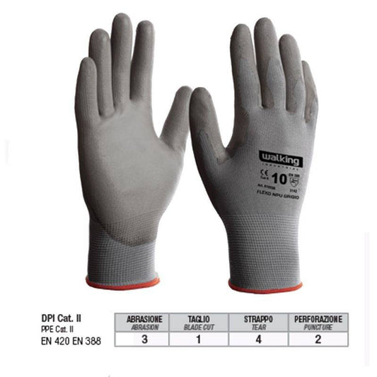 WALKING FLEXO GREY GUANTI TG.10 LARGE