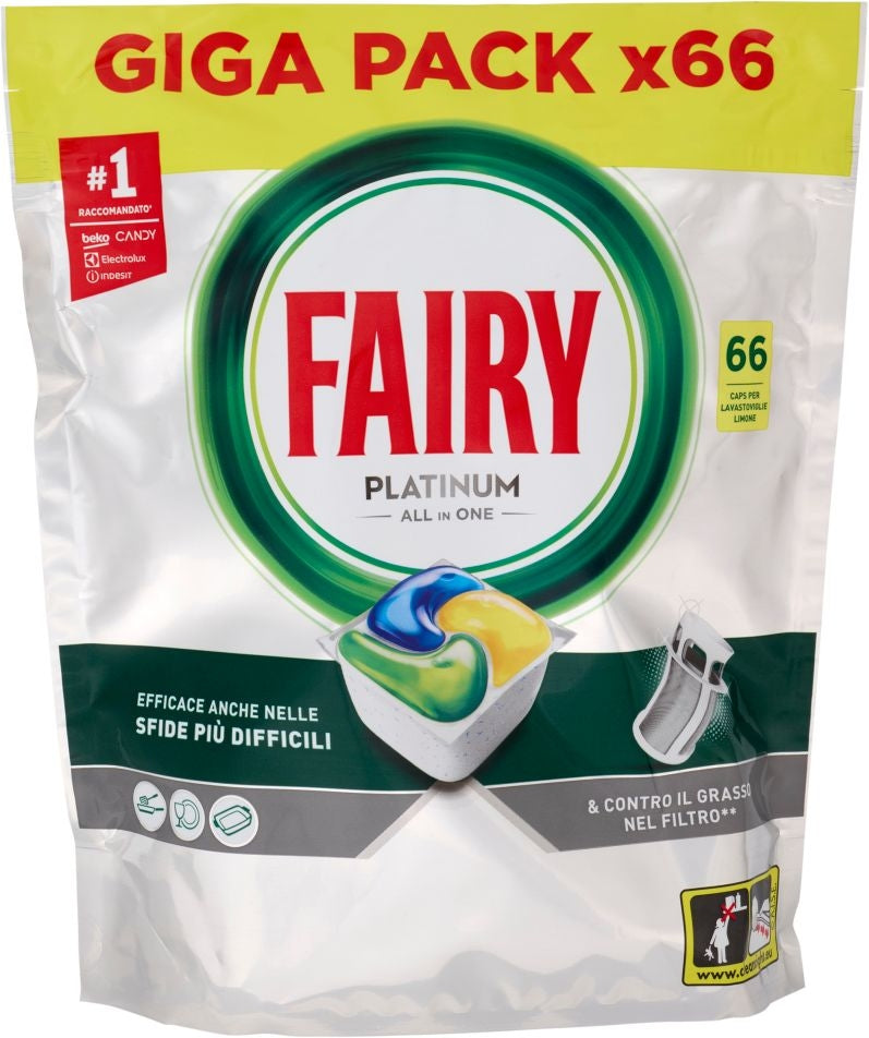 FAIRY PLATINUM ALL IN ONE LIMONE X66 CAPS GIGA PACK