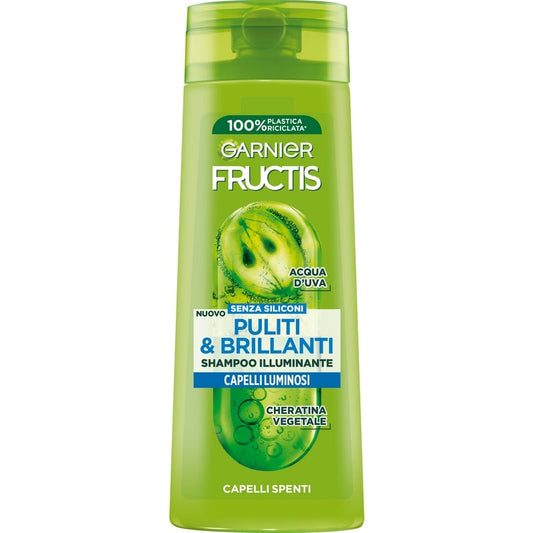 GARNIER FRUCTIS SHAMPOO 250ML PULITI & BRILLANTI CAPELLI LUMINOSI CAPELLI SPENTI