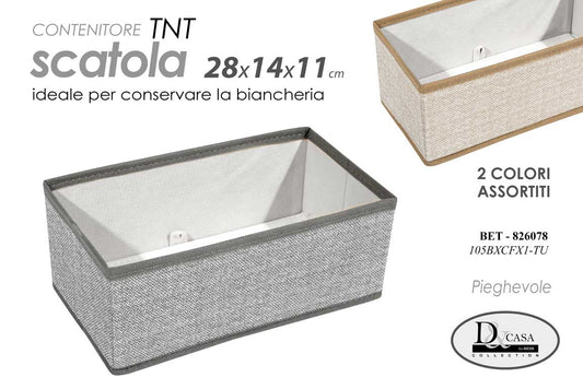GICOS CONTENITORE TNT SCATOLA PIEGHEVOLE CM.28X14X11 COLORI ASSORTITI