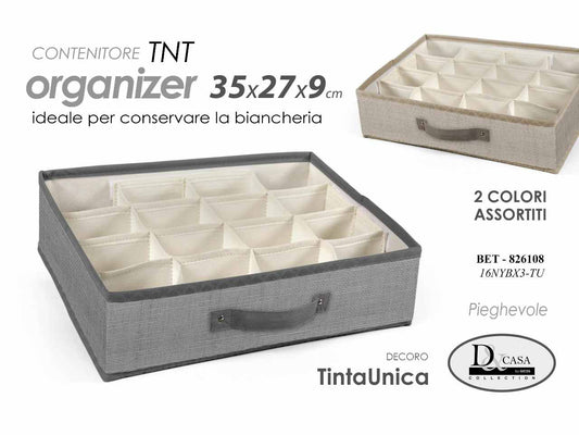 GICOS CONTENITORE TNT ORGANIZER PIEGHEVOLE CM.35X27X9 COLORI ASSORTITI