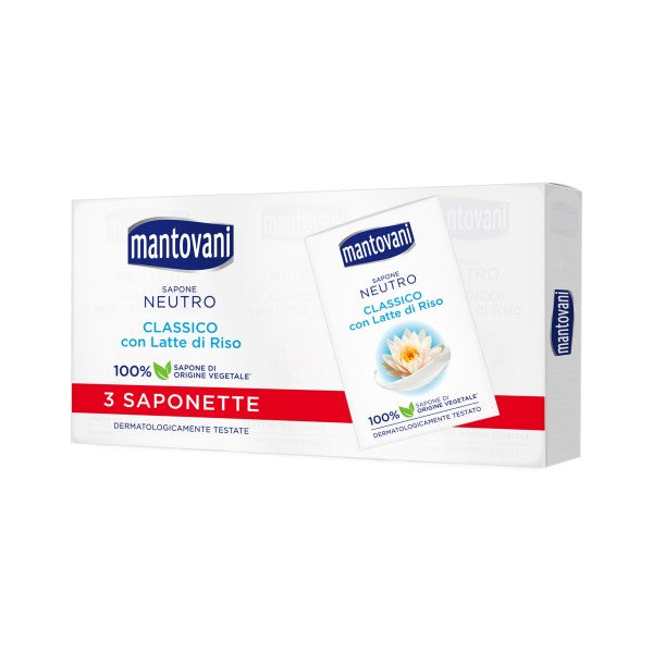 MANTOVANI SAPONE 3X90G CLASSICO CON LATTE DI RISO