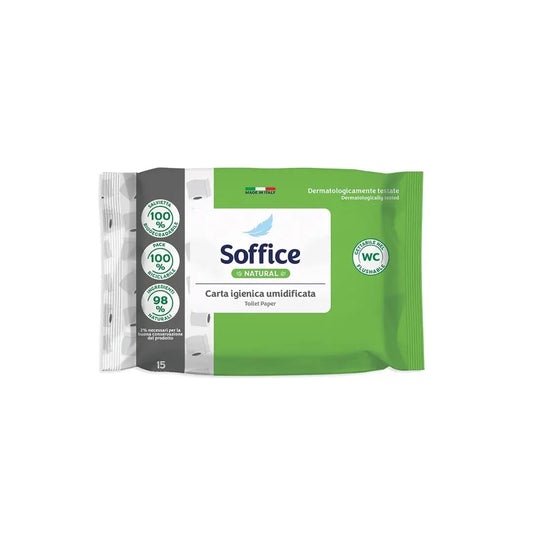 SOFFICE NATURAL CARTA IGIENICA UMIDIFICATA 15PZ