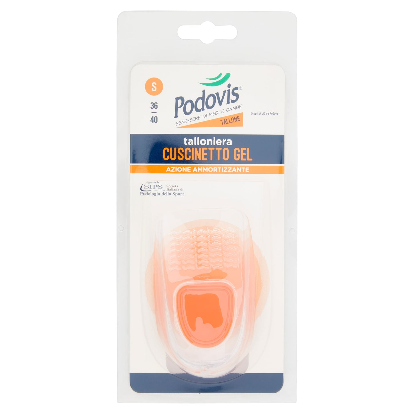 PODOVIS TALLONIERA CUSCINETTO GEL AZIONE AMMORTIZZANTE SIZE S 36-40