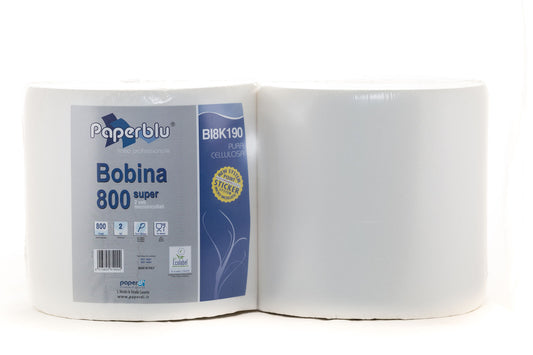 PAPERDI' PAPERBLU BOBINA 800 SUPER 2 VELI MICROINCOLLATI X2