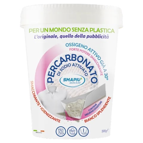 SMAPIU' PERCARBONATO DI SODIO ATTIVATO POLVERE 500G CAPI BIANCHI