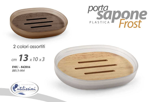 GICOS PORTASAPONE PLASTICA FROST CM.13X10X3 COLORI ASSORTITI